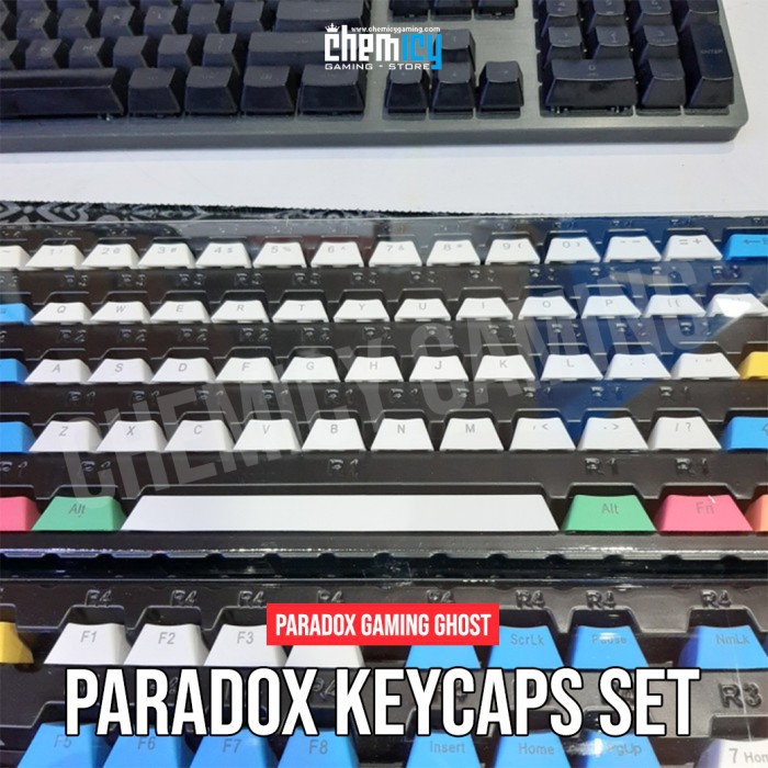 Paradox Gaming GHOST PBT Dye Sub Side Print Keycaps Mix Color