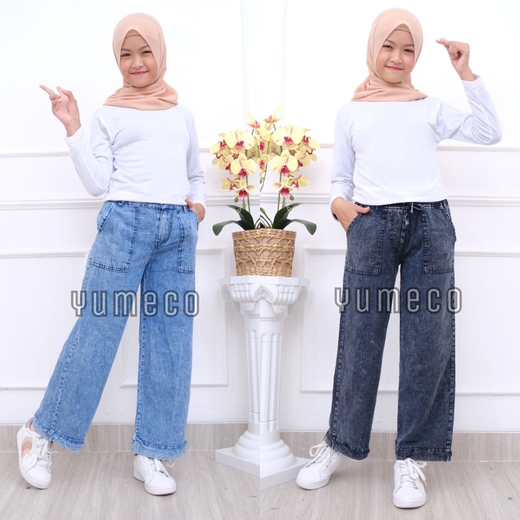 KULOT JEANS ANAK PEREMPUAN UMUR 4 -12 TAHUN | CELANA JEANS ANAK CELANA KULOT ANAK PEREMPUAN Kekinian