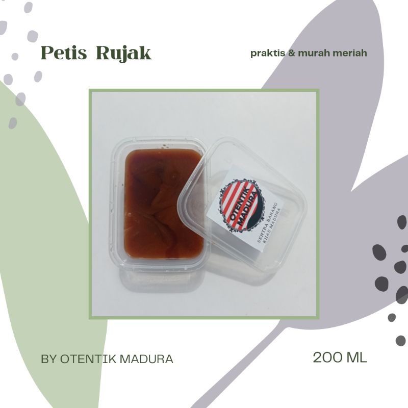 

PETIS MADURA / PETIS RUJAK ASIN MANIS / COCOK UNTUK SEMUA LIDAH INDONESIA