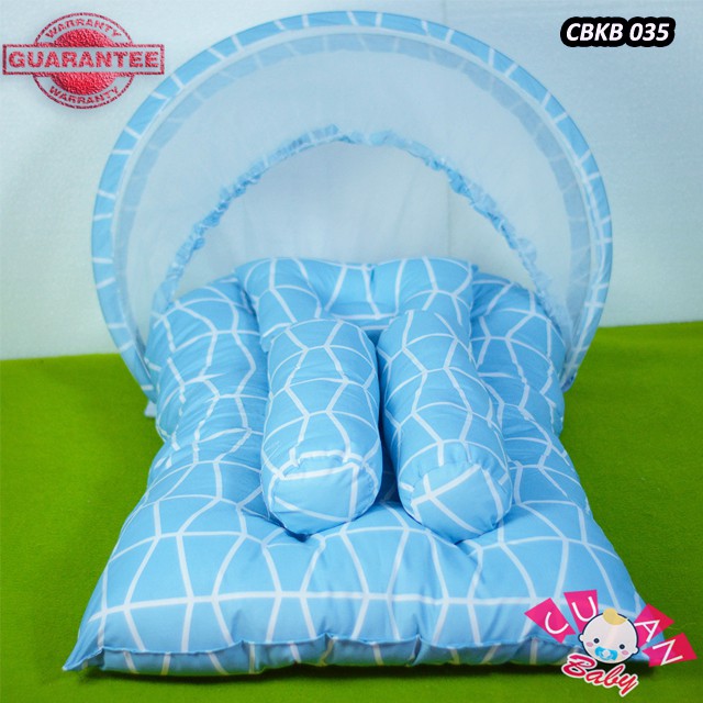 Kasur bayi Lipat Kelambu set motif Lucu Terbru | Tempat Tidur bayi kelambu Lipat Murah  |  Kado Bayi