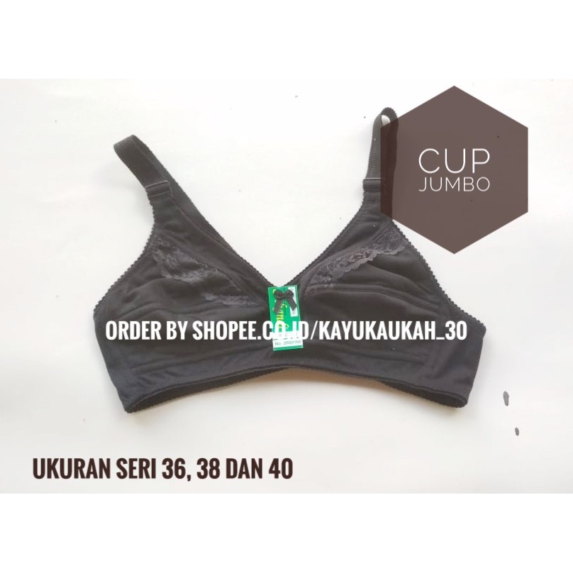 Bh Wanita SRIKANDI/ Khusus HITAM / Bra Sport / Cup Jumbo/ Bh perempuan/ Tanpa Kawat/ Tanpa Busa