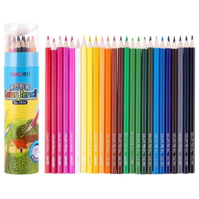 

WARNAPENSIL- DELI PENSIL WARNA YOUKU WARNA CERAH,BENTUK HEKSAGONAL 24 WARNA 7014 - 12 PCS -PENSIL