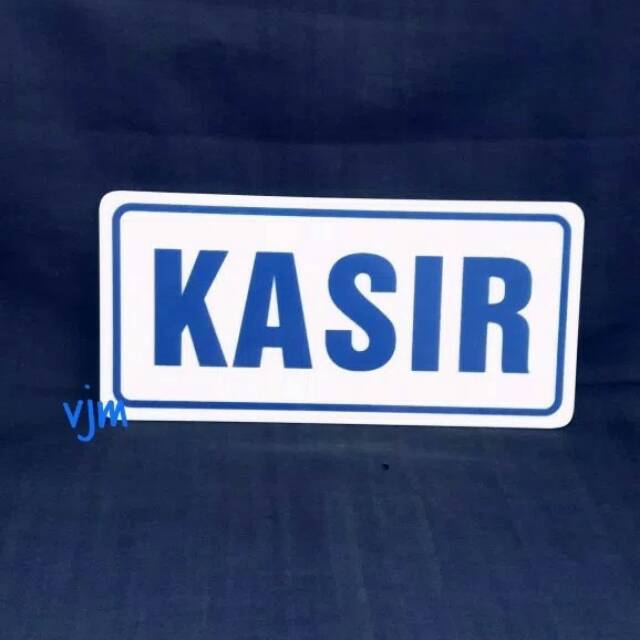 Papan acrylic tulisan kasir,  sign label akrilik