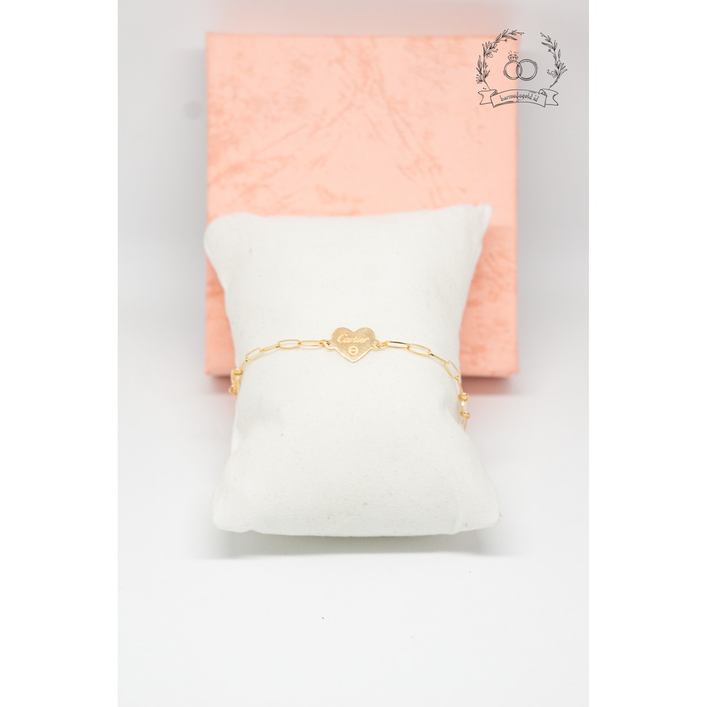 Gelang emas asli kadar 300 model fancy love cartier