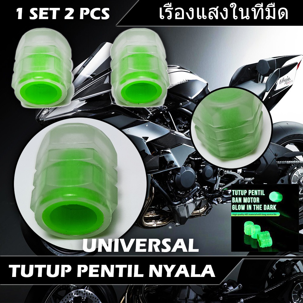 Jual Tutup Pentil Nyala Tutup Pentil Ban Motor Mobil Glow In The Dark