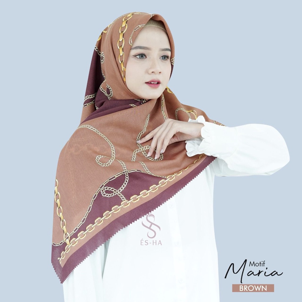 COD PROMO DENAY KW HIJAB SEGIEMPAT VOAL MOTIF / JILBAB DEENAY KW MOTIF TERMURAH-MARIA BROWN