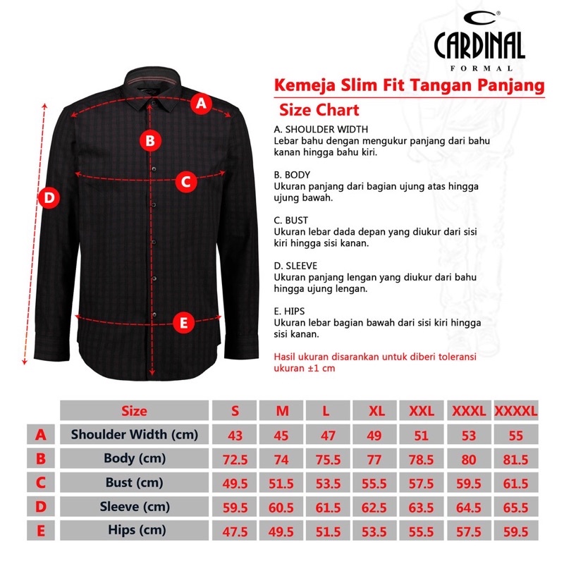 Kemeja Cardinal Formal Slimfit Original