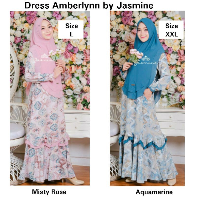 Dress Amberlynn -Hanya Dress- Gamis Pesta Syari Cantik by Jasmine