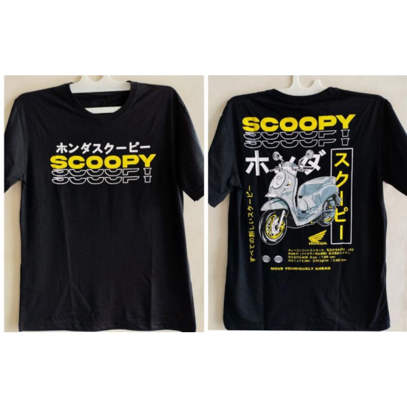 kaos motor honda SCOOPY TERBARU SIZE L MURAH