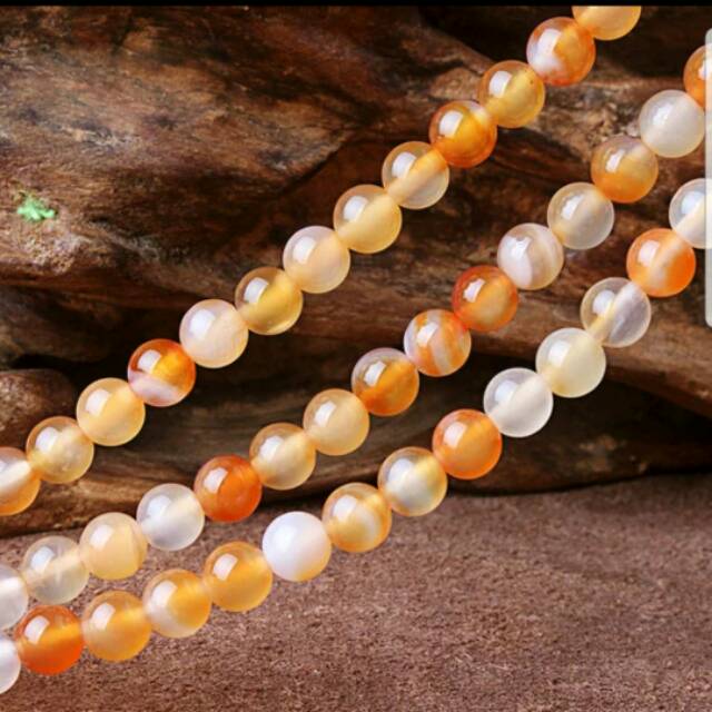 Bahan gelang agate batu stripe jade chalchedony