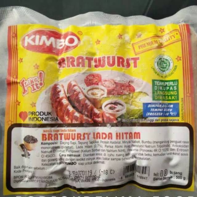 

Sosis Sapi Mini Lada Hitam 10pc500gr Kimbo Malang Raya
