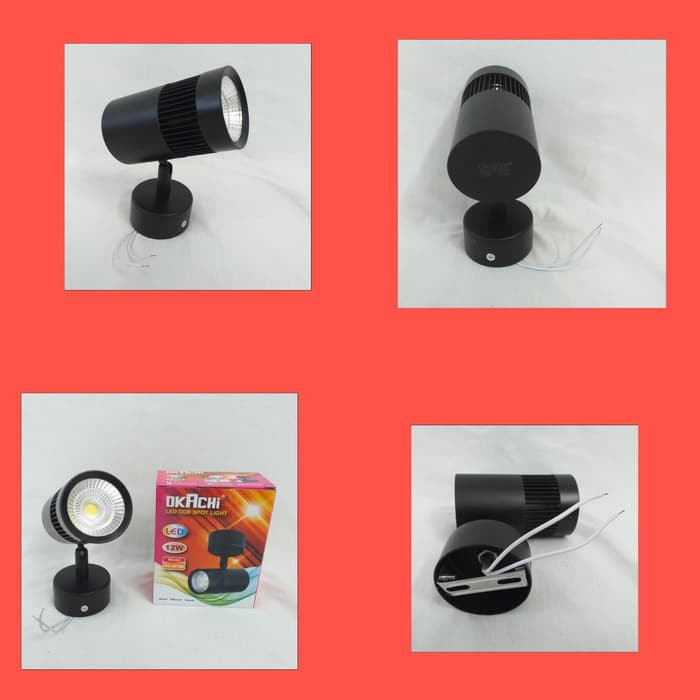 LED COB Spot Light 12 watt OKACHI OK-5012W/Rumah Lampu LED Alumunium