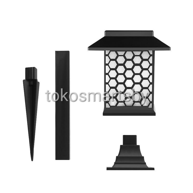 Lampu Solar Taman 5 LED Model Minimalis / Lampu Taman Tenaga Surya / Garden Light Ground &amp; Plug Minimalis