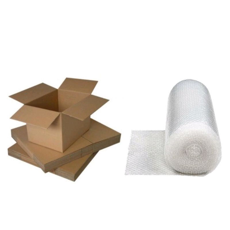 

Bubble wrap dan dus tambahan packing