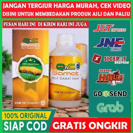 

QnC Jelly Gamat Ekstrak Teripang Emas Asli 100% Original - Garansi Uang Kembali Jika Terbukti Palsu