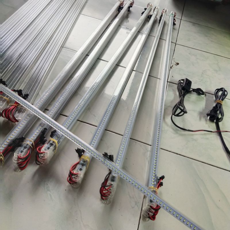 lampu hard strip 100 cm atau 1 meter aquarium dan etalase lampu saja 220v murah 14 watt