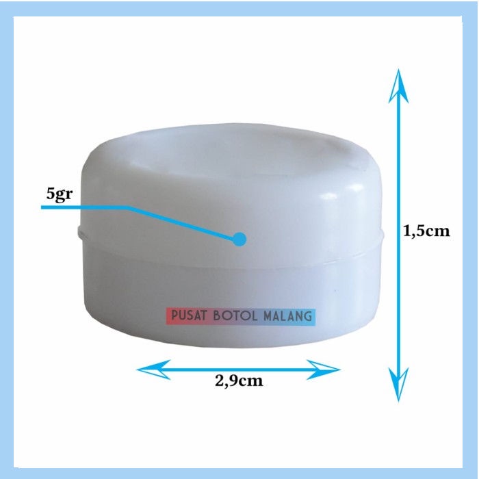 Pot Cream 5Gr Putih/Putih