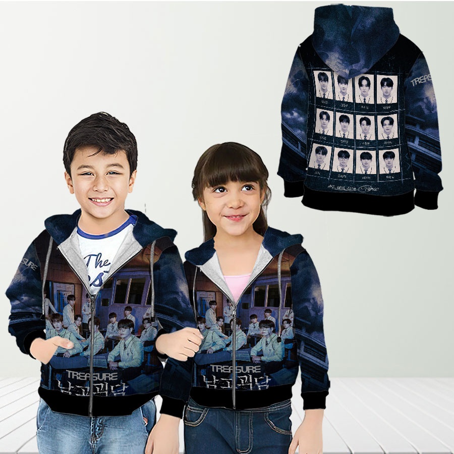 Jaket Hoodie Anak Treasure The Mysterious Class K-Pop Custom Fullprint