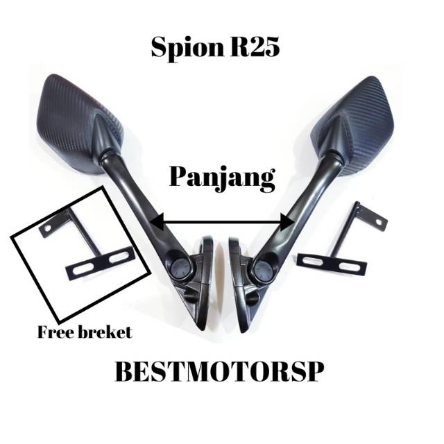 Spion R25 panjang Nmax R25 R15 For Nmax Garis karbon