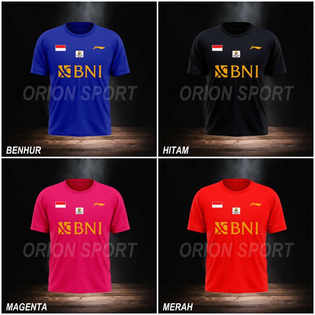 Jersey Badminton Timnas Indonesia Full Sablon Bank BNI dan Kapal Api Group