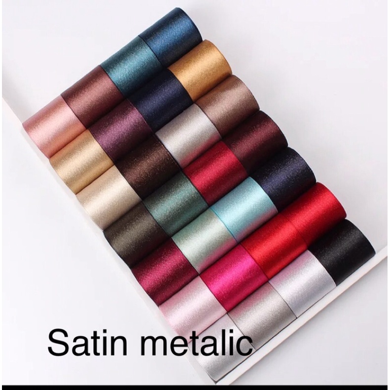 

pita satin metalic silver 4cm/100YARD