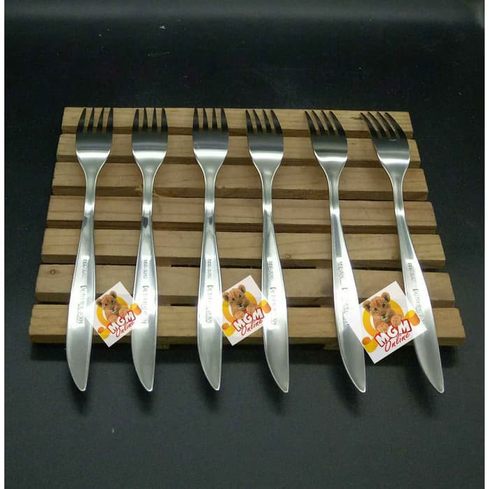 Garpu Makan Rumah TEBAL Stainless Steel per 6pc - Garpu Makan Dollll