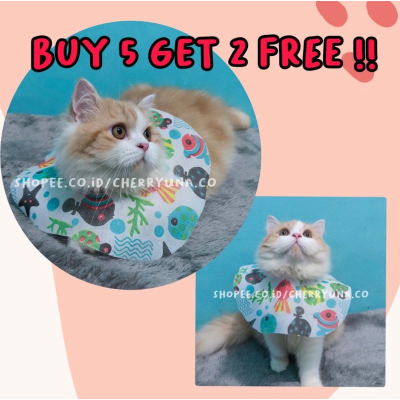 Pet Collar (Bahan Kain) Pelindung Leher Anjing Kucing