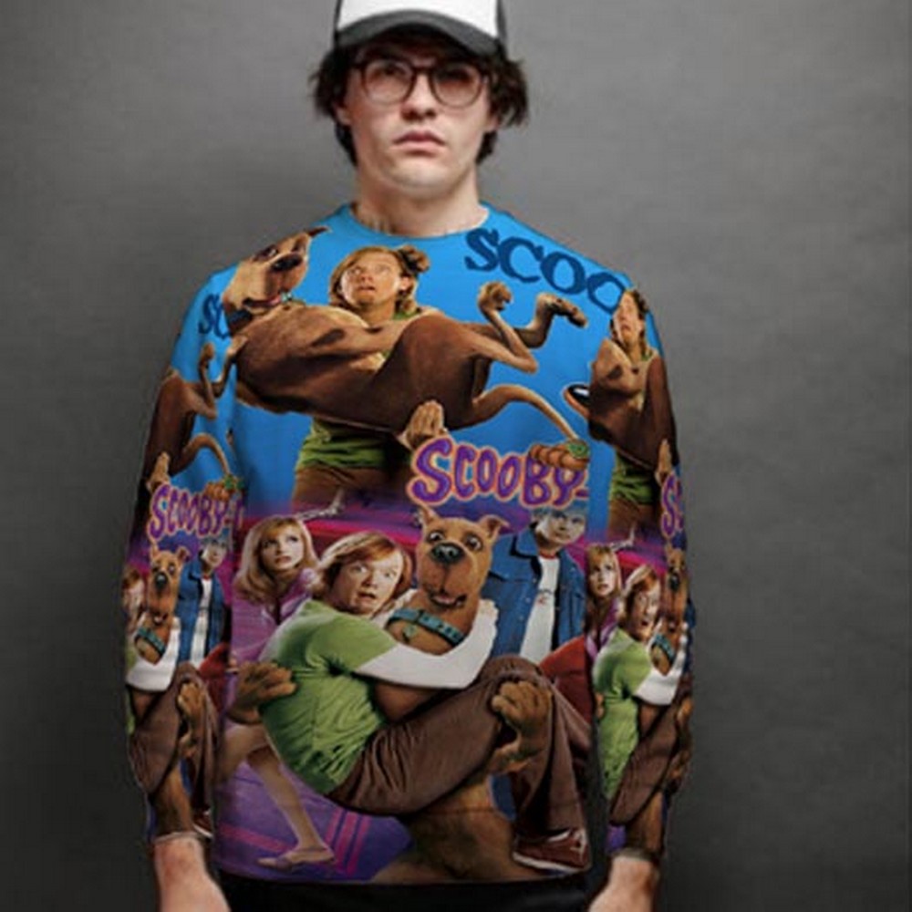 Casual Jaket Sweatshirt Scooby Doo SKU-7434106610659 Sweat Shirt Fullprint Bahan Polyester Jersey St