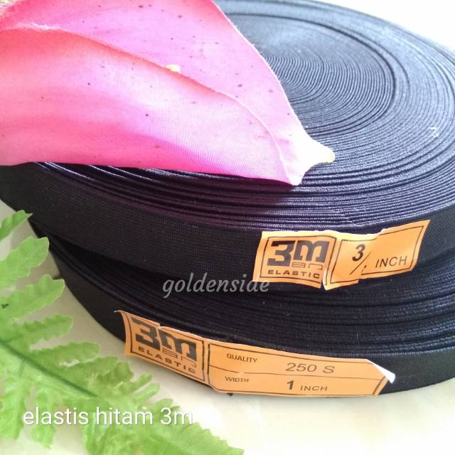 Karet Elastis Hitam 1&quot; per meter