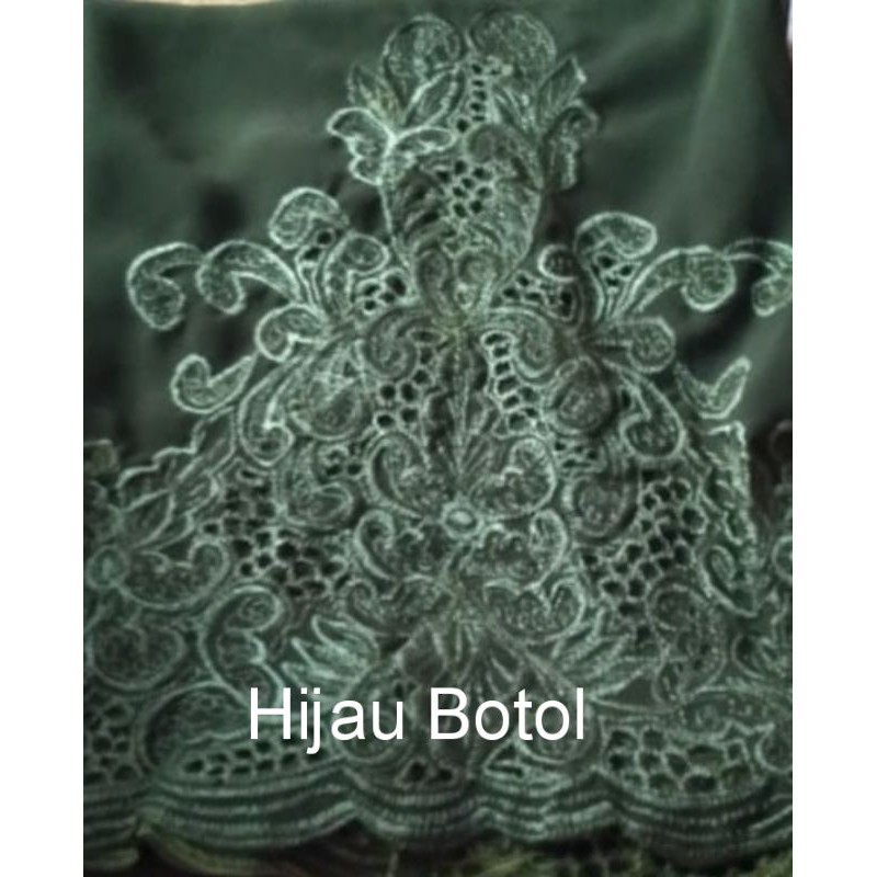 KERUDUNG YENNI WAHID//HIJAB INSTANT HOODIE.(REAL PICT)-Hijau Botol