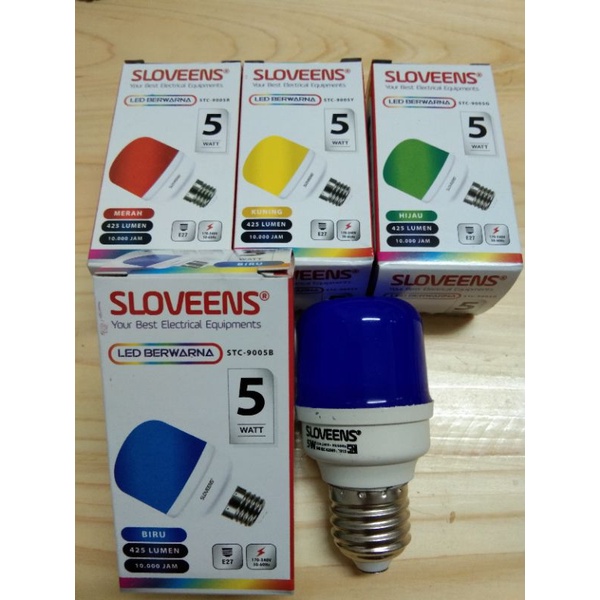 SLOVEENS LED T-BULB  5 watt Blue/Biru