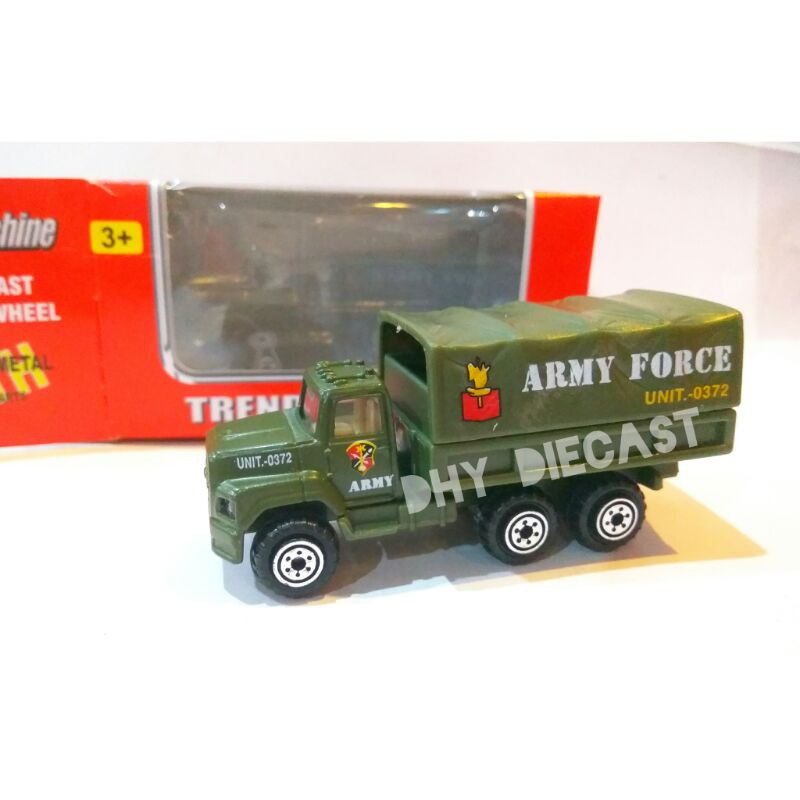 Miniatur Street Machine Diecast Mobil Truck Army Force Unit 0372 Pro Engine
