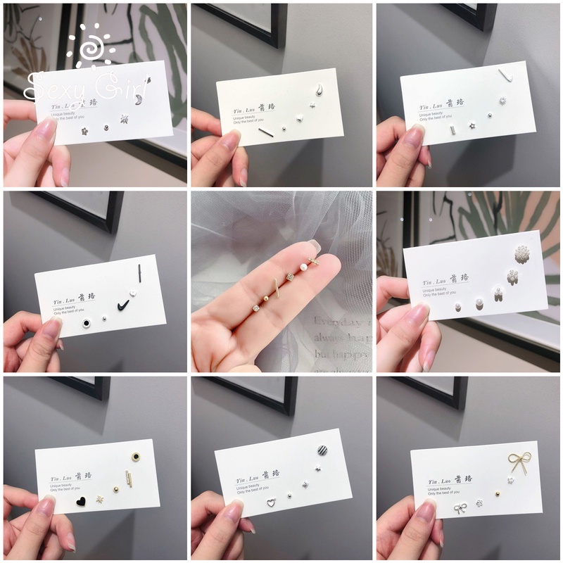 Set Anting Stud 2022 Gaya Korea Simple Untuk Wanita