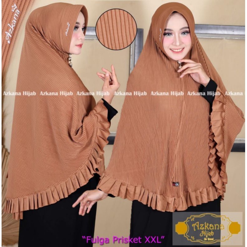 jilbab jumbo plisket rempel murah fulga