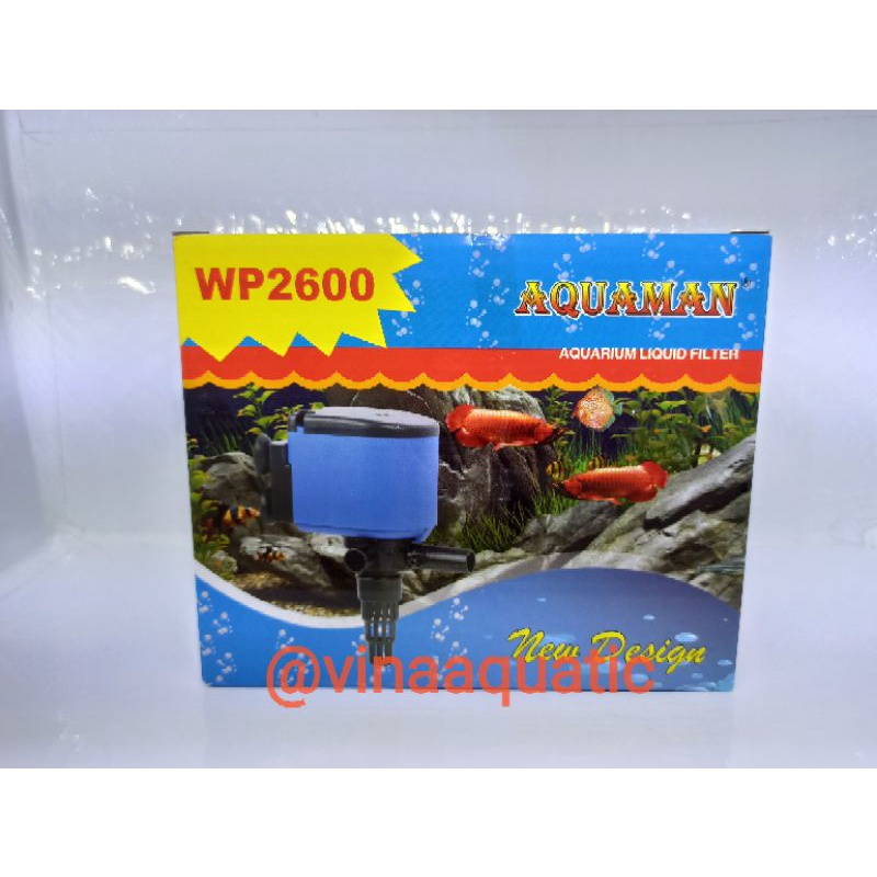 Pompa Air Celup Power Head Aquarium Aquascape Akuarium AQUAMAN WP 2600 20 Watt 1.8 Meter 2100 Liter