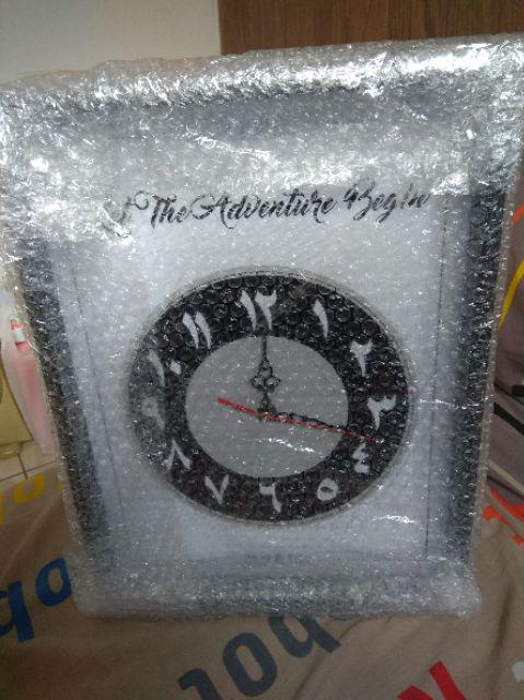 Hiasan Jam Dinding Surat Ibrahim Ayat 40-41 Black White Uk 30x40