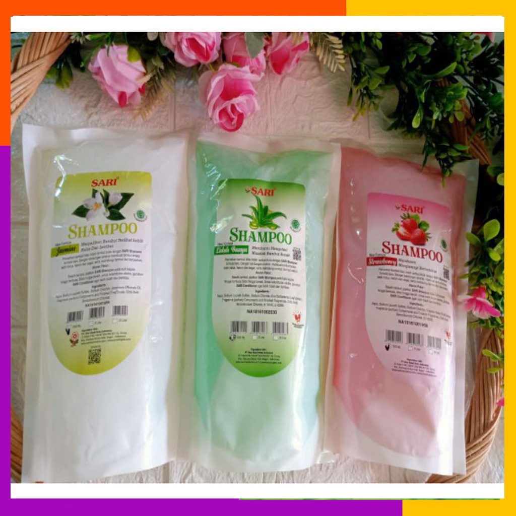 SARI - SHAMPOO POUCH REFILL UKURAN 1L BPOM