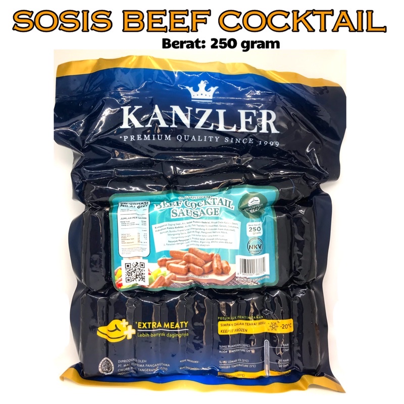 Sosis Beef Kanzler Beef Cocktail isi 250 gram Sosis Cimory