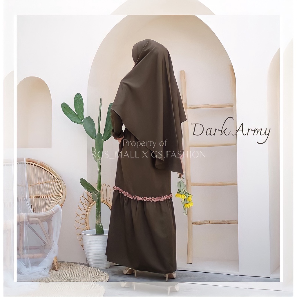 Gamis Set Hijab Jumbo Ld 120 130 140 HANIYAH SYARI S M L XL XXL 3XL 5L Gamis Set Khimar Wanita Murah