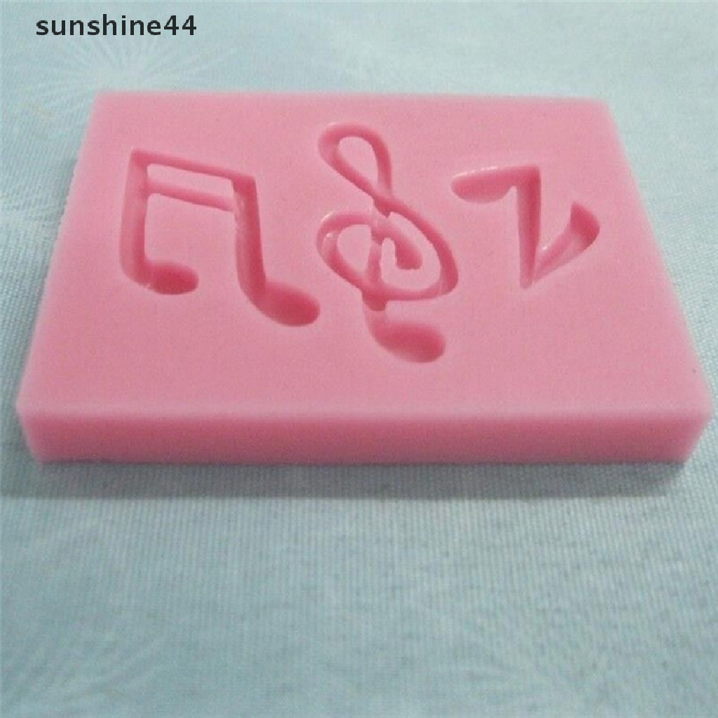 Sunshine Cetakan Silikon Bentuk Not Musik Untuk Dekorasi Kue / Fondant / Cokelat