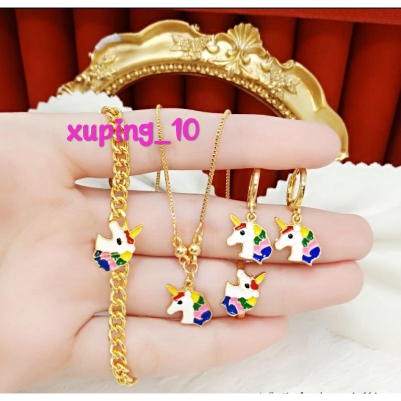 Perhiasan Xuping Set Anak Motif Kuda Poni Terbaru A 63 LN