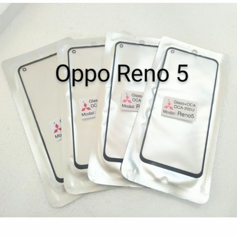 Kaca Depan Kaca LCD Oppo Reno 5 | Reno5 TS TC Touchscreen Glass LCD+Lem Plus Oca Kering Original