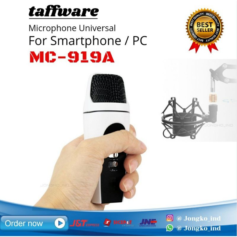 MC919A original terbaik mic condenser microphone universal mikrofon smartphone/pc rekomendasi