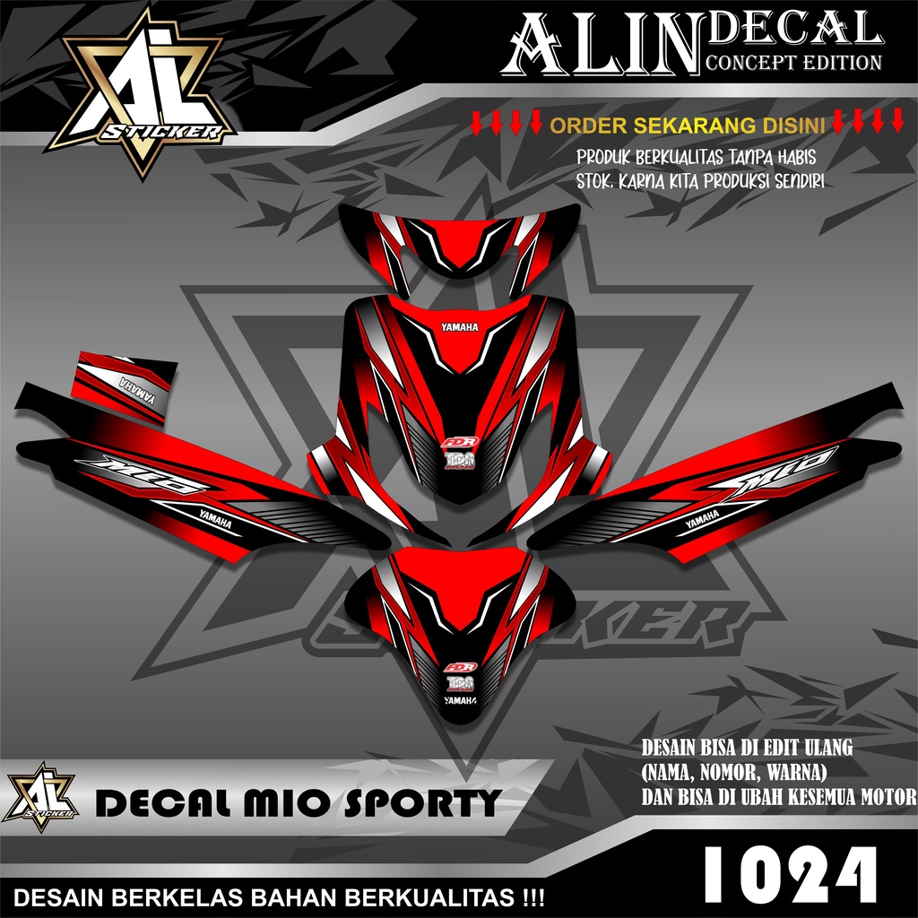 1024 Decal Custom Mio Sporty - Decal Mio Sporty Full Body