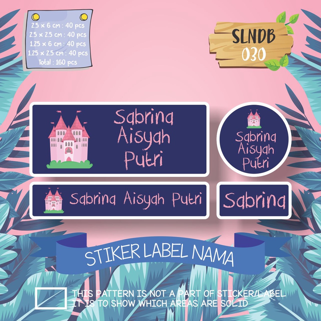 

stiker label nama anak waterproof ballerina kartun lucu owl SLNDB 030