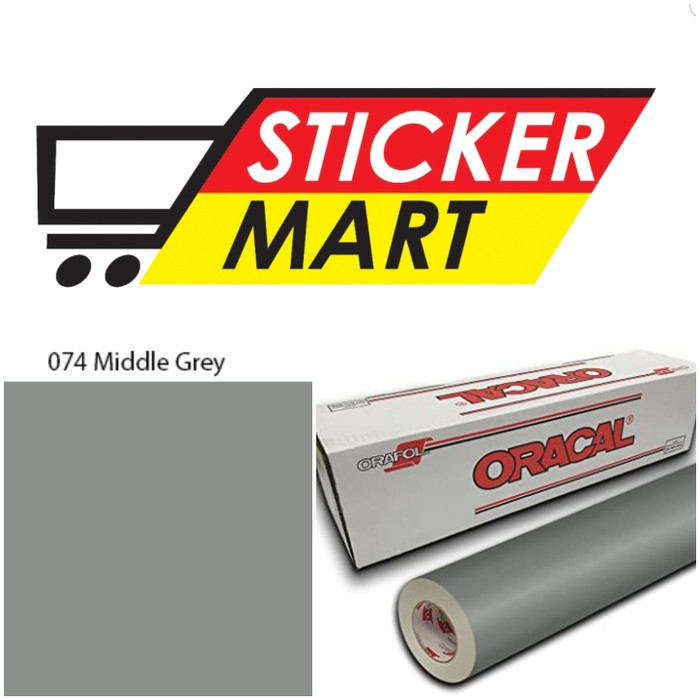 Sticker Oracal 074 Middle Grey Abu2 Glossy Matte u/ mobil motor lemari