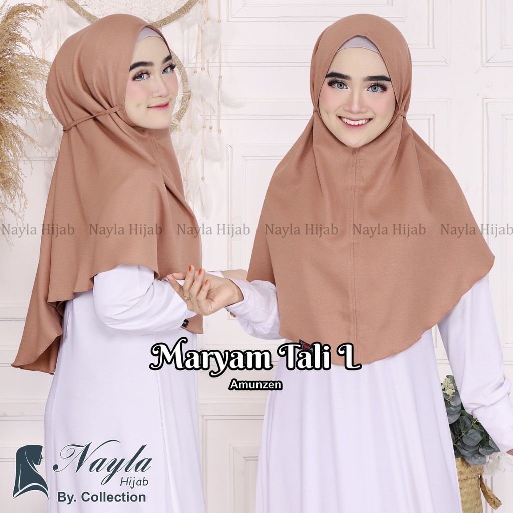 BERGO MARYAM TALI HIJAB BERGO MARYAM TALI AMUNZEN CREPE L JILBAB KHIMAR TALI L NAYLA HIJA'B