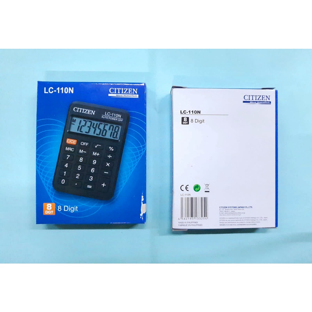 

Kalkulator CITIZEN LC 110 N / Calculator lc110n 8 digit kecil / Mesin Hitung Alat menghitung