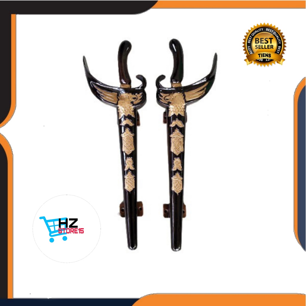 GAGANG PINTU RUMAH MOTIF KERIS BAHAN AKAR/ TUNGGAK JATI TERBARU