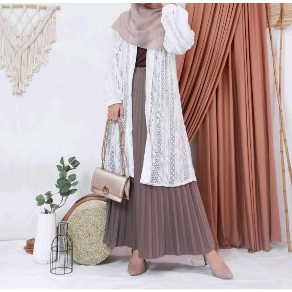 Atasan Wanita Muslim Bella  Long Outer Cardi Lengan Panjanng